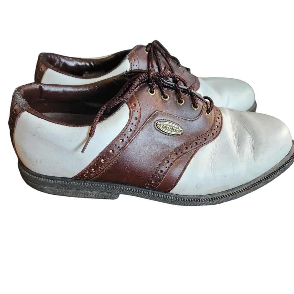 FootJoy Brown White Joys Men's Golf Shoes 57760 Size 11 W